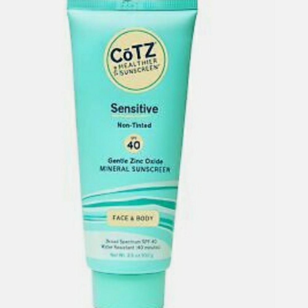 SAMPLE COTZ SENSITIVE NON-TINTED SPF 40 MINERAL SUNSCREEN FOR FACE & BODY.